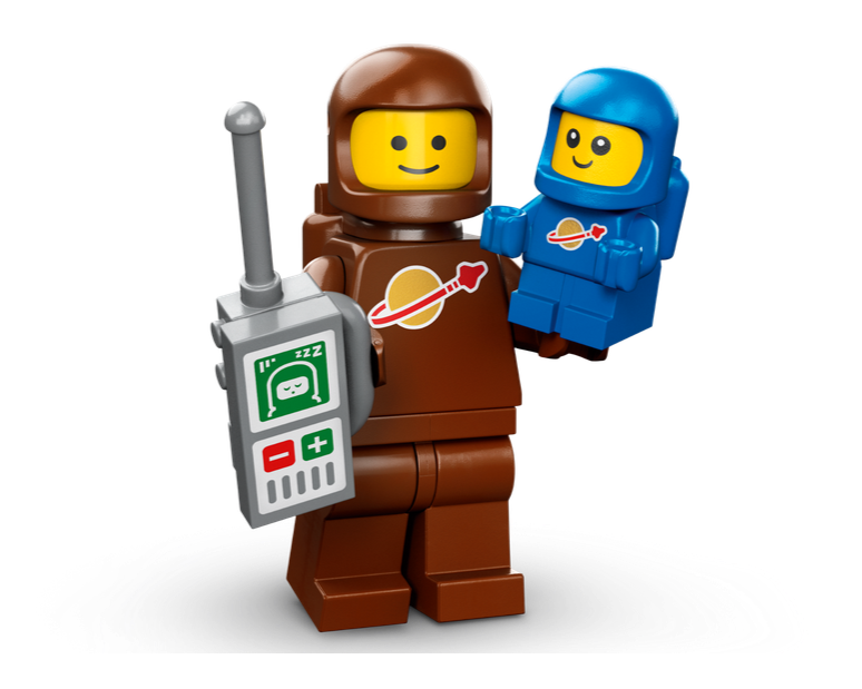 LEGO MINIFIG Brown Astronaut and Spacebaby, Series 24 col24-3