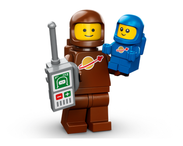 LEGO MINIFIG Brown Astronaut and Spacebaby, Series 24 col24-3