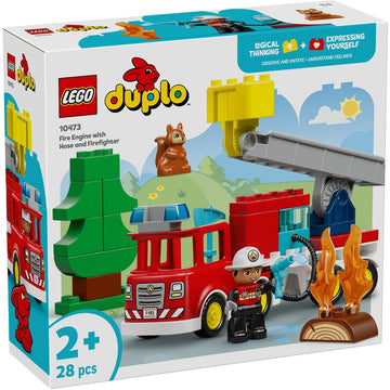 LEGO Duplo Fire Truck with Hose and Firefighter 10473
