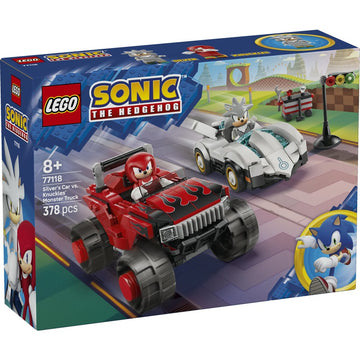LEGO Sonic the Hedgehog Sonic Racing CrossWorlds Silver's Car vs. Knuckles' Monster Truck 77118