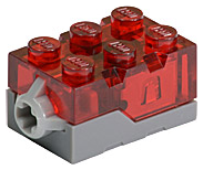 LEGO PART Electric, Light Brick 2 x 3 with Trans-Red Top & LED Light 54930c01