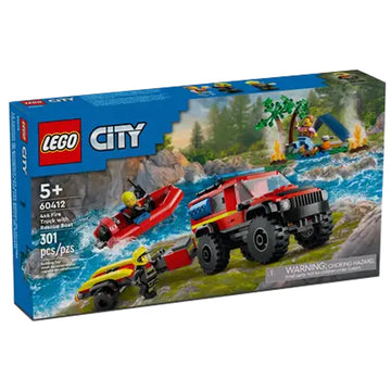 LEGO City 4x4 Fire Engine with Rescue Boat 60412