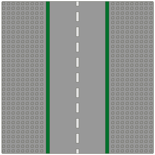 LEGO Baseplate, Road 32 x 32 9-Stud Straight with Road Pattern 606p01