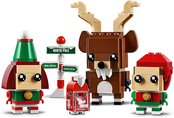 PRE-LOVED LEGO BrickHeadz Reindeer, Elf & Elfie 40353 (No Box)