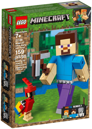 LEGO Minecraft Steve BigFig with Parrot 21148