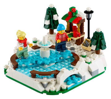 PRE-LOVED LEGO Christmas Ice Skating Rink 40416 (No Box)