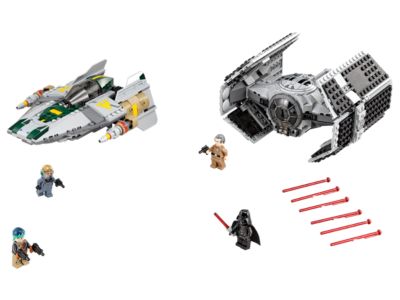 LEGO Star Wars Rebels Vader's TIE Advanced vs. A-wing Fighter 75150