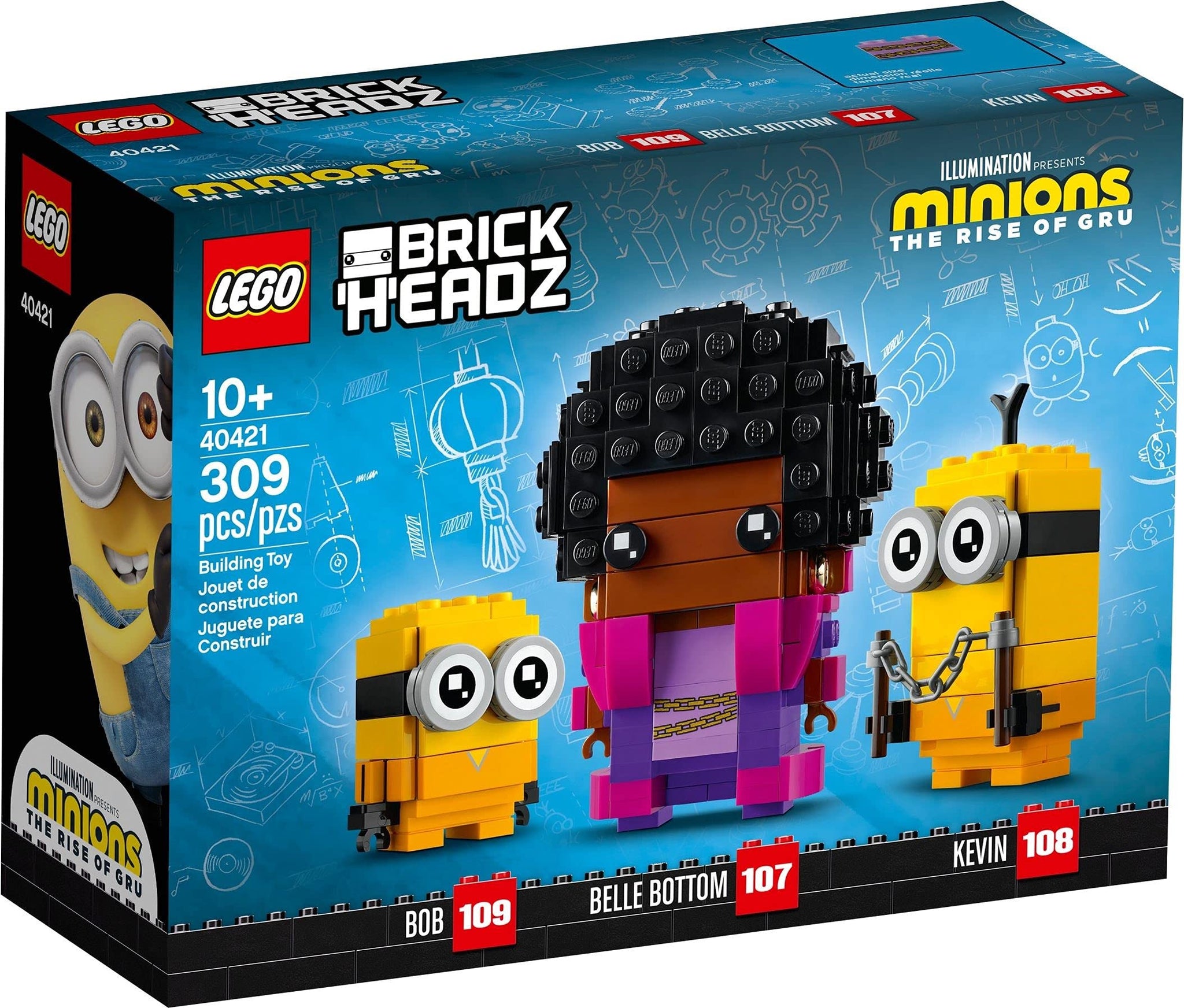 LEGO BrickHeadz Minions The Rise of Gru Belle Bottom, Kevin and Bob 40421