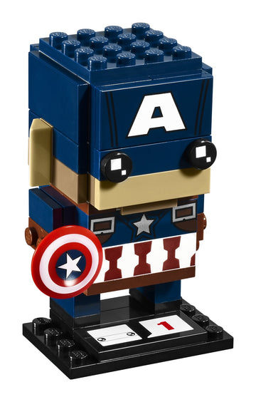 PRE-LOVED LEGO BrickHeadz Marvel Super Heroes Captain America 41589 (No Box)