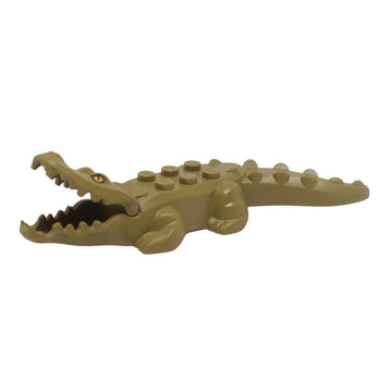 LEGO ANIMAL Alligator / Crocodile with 20 Teeth (sand green) 18904c06pb01