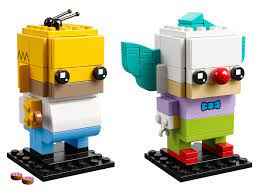 PRE-LOVED LEGO BrickHeadz Homer Simpson & Krusty the Clown 41632 (No Box)