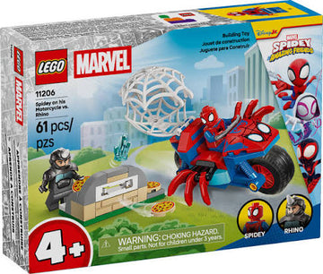 LEGO Spidey and His Amazing Friends Spidey on his Motorcycle vs. Rhino 11206