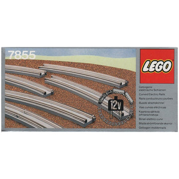 LEGO Trains 8 Curved Electric Rails Grey 12 V 7855 (Open Box)