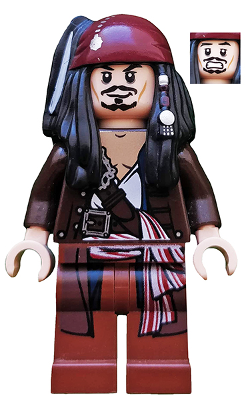 LEGO MINIFIG Pirates of the Caribbean Captain Jack Sparrow poc034