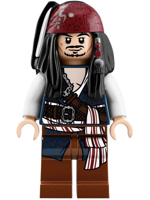 LEGO MINIFIG Pirates of the Caribbean Captain Jack Sparrow poc035